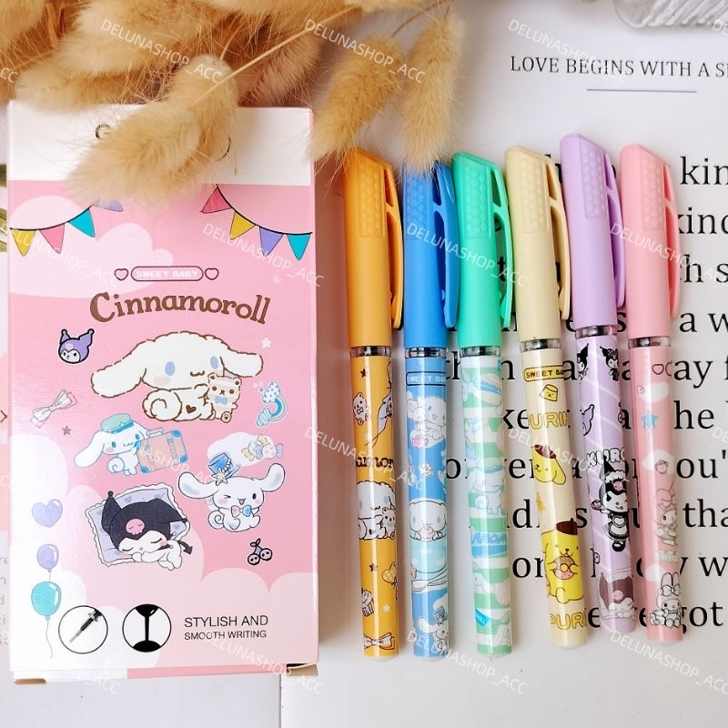 

Delunashop pulpen ballpen Sanrio kuromi cinnamonroll pen fancy