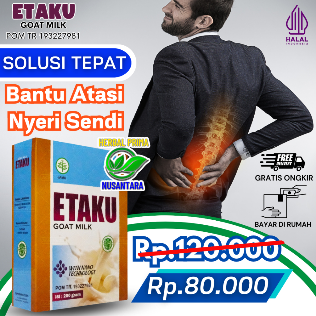 

(COD) Original Etaku Goat Milk - Susu Kambing Pencegahan Sendi & Tulang Bermasalah