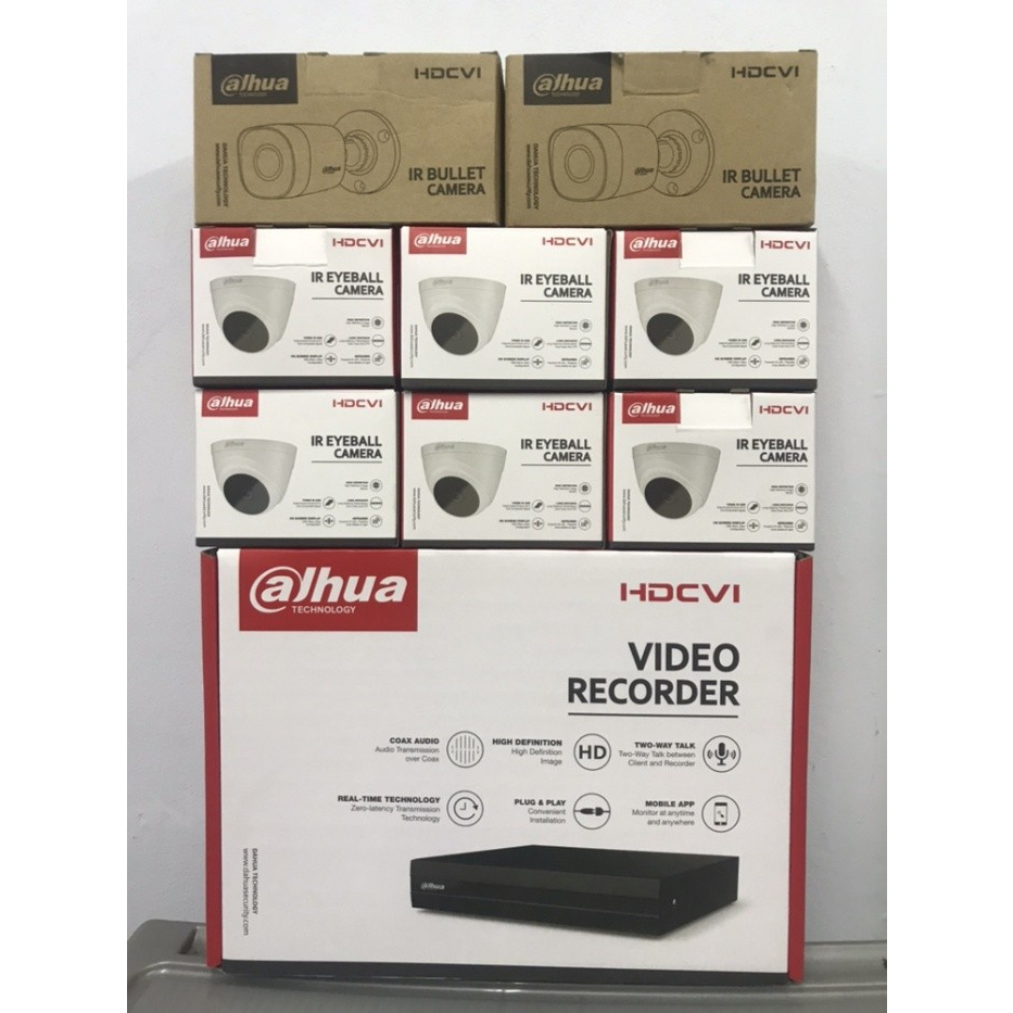 PAKET CCTV 8CH COLORVU+6CAMERA LENGKAP SIAP PASANG