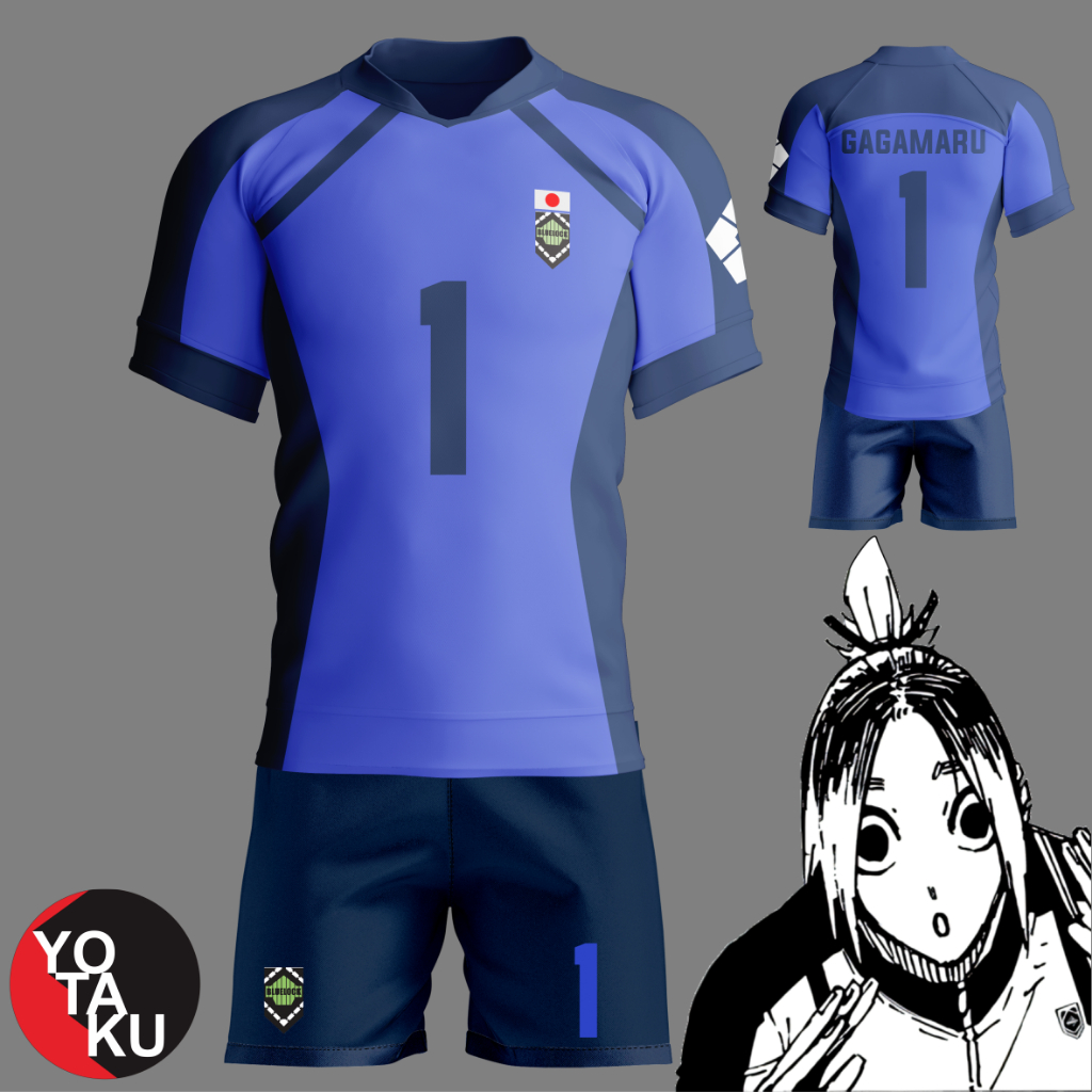Jersey Anime Cosplay Blue Lock Gin Gagamaru Team Eleven Team 11 Full Set YOTAKUSHOP