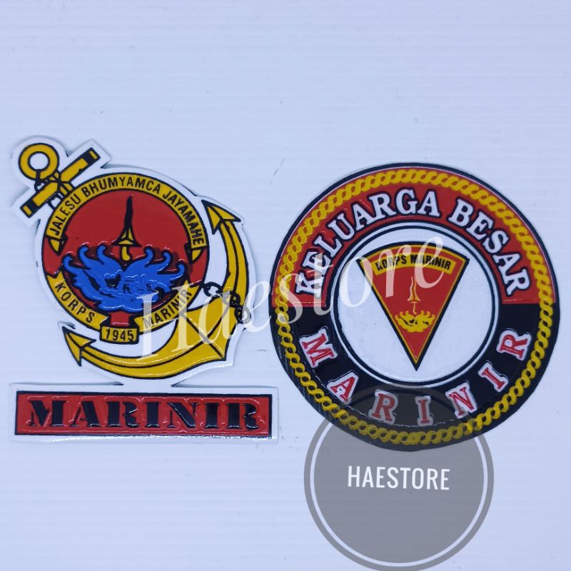 

Stiker Embos Logo Marinir Stiker Tempel Kaca Mobil Motor Pintu