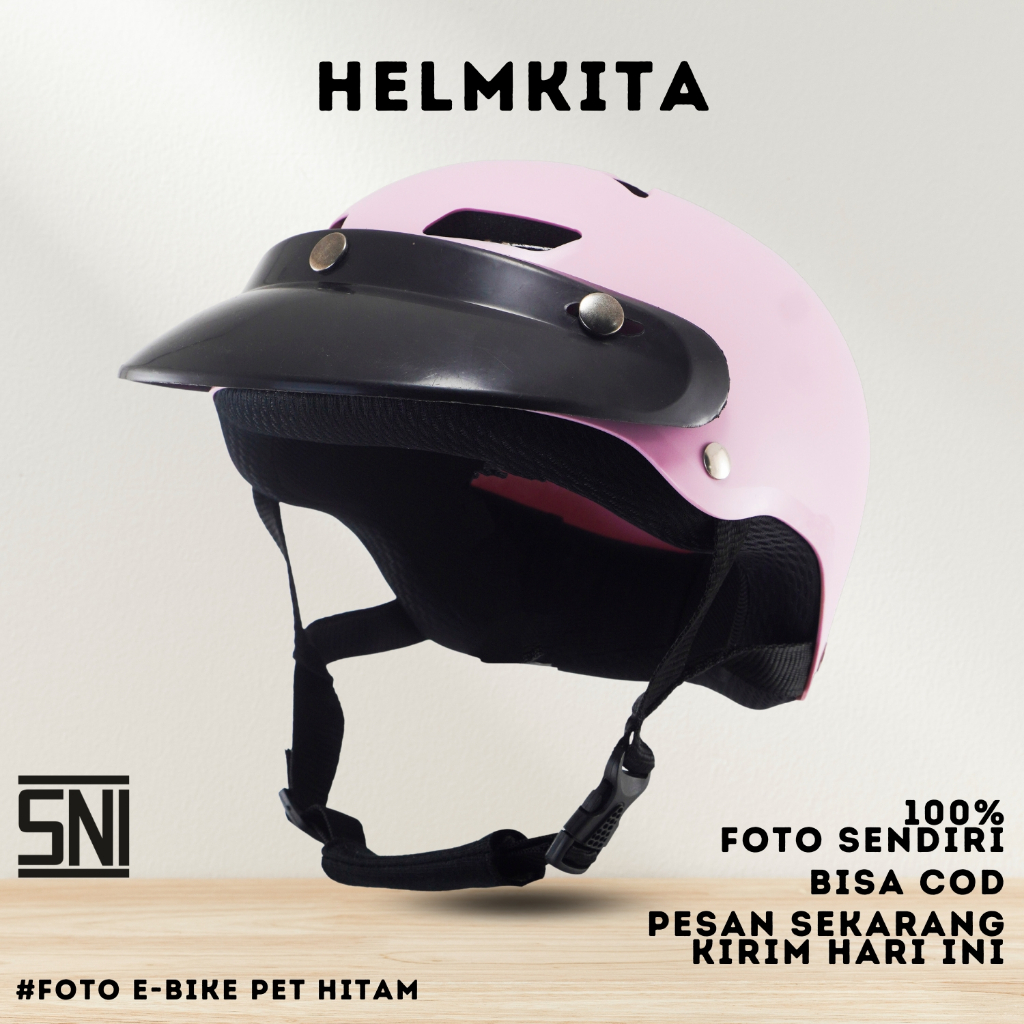 Helm Sepeda Listrik Wanita Dewasa Warna pastel