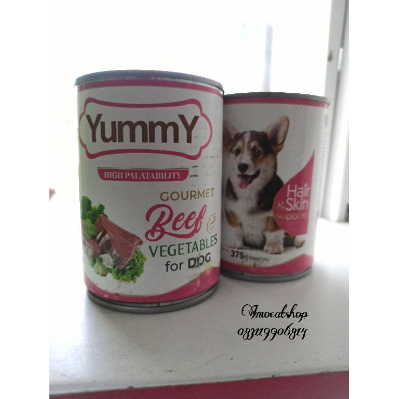 yummy dog makanan wet food doggy kemasan kaleng