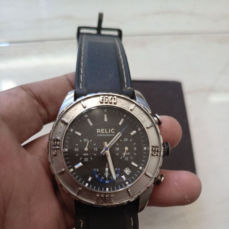 Jam tangan Original Relic by fos$il Chronograph preloved second bekas