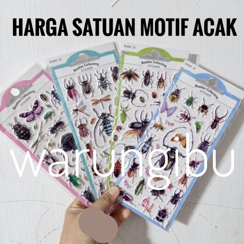 

Insects Beatles Sticker Gambar Tempel Timbul Stiker Aneka Serangga Untuk Edukasi