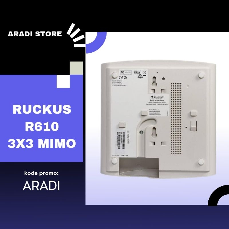 Ruckus R610 3x3 MIMO Wave 2 Wireless Access Point Enterprise WW Version