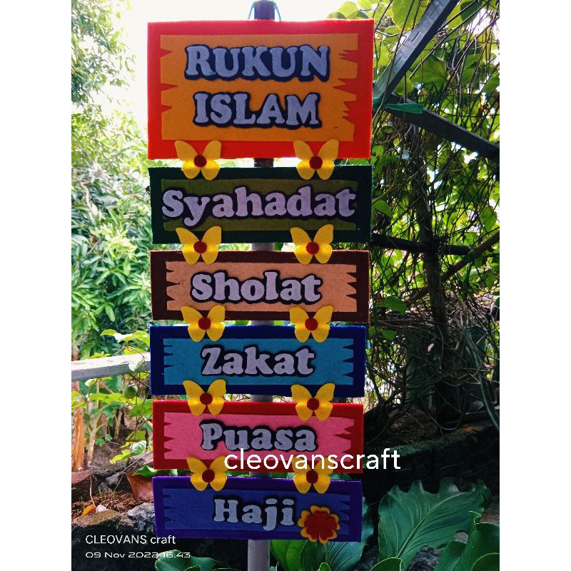 hiasan dinding gantung (RUKUN ISLAM)