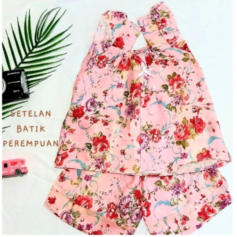 Baju Tidur Rayon Anak/ Setelan Batik Anak Perempuan usia 1-2 Tahun