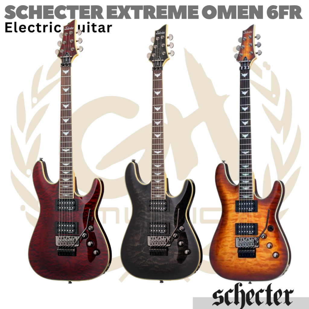 SCHECTER OMEN EXTREME 6 FR Electric Guitar | Gitar Listrik Elektrik Up Down Tremolo Floyd Rose