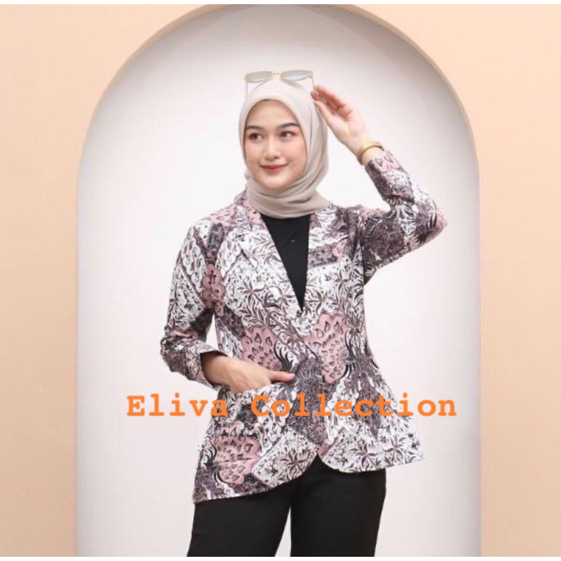 Blazer batik terbaru - outfit batik wanita // batik model jas
