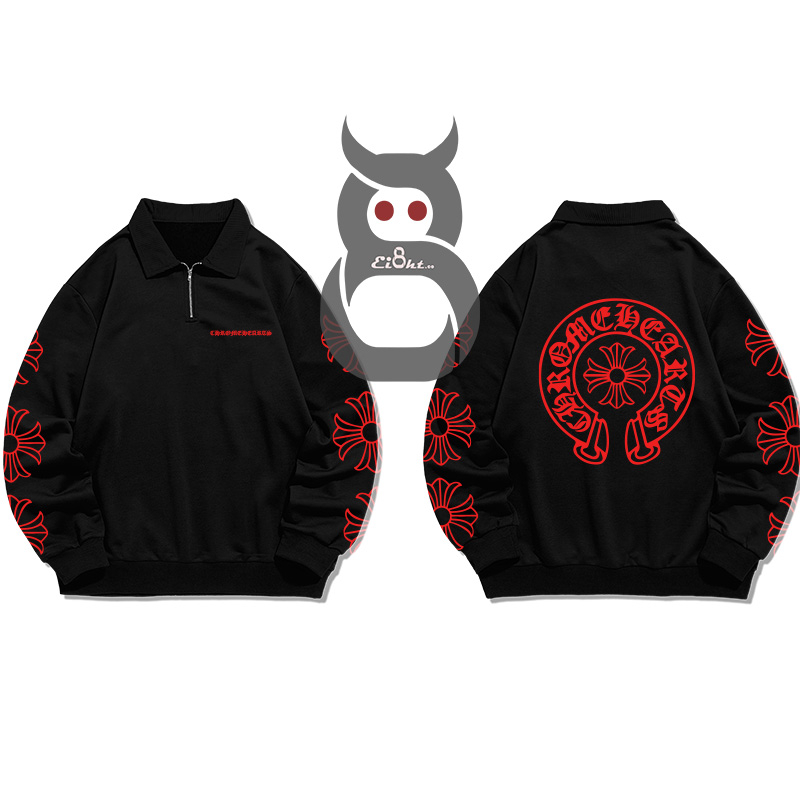 Jaket Halfzip Chrome Hearts Red New Style