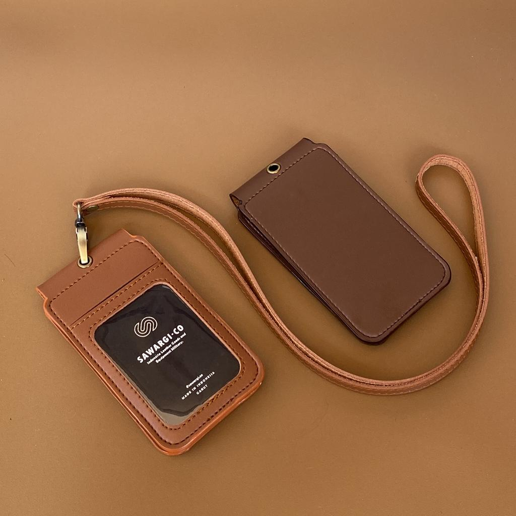 

ID Card Holder Kulit Magnet Flip 2 sisi by Sawargico - Raski