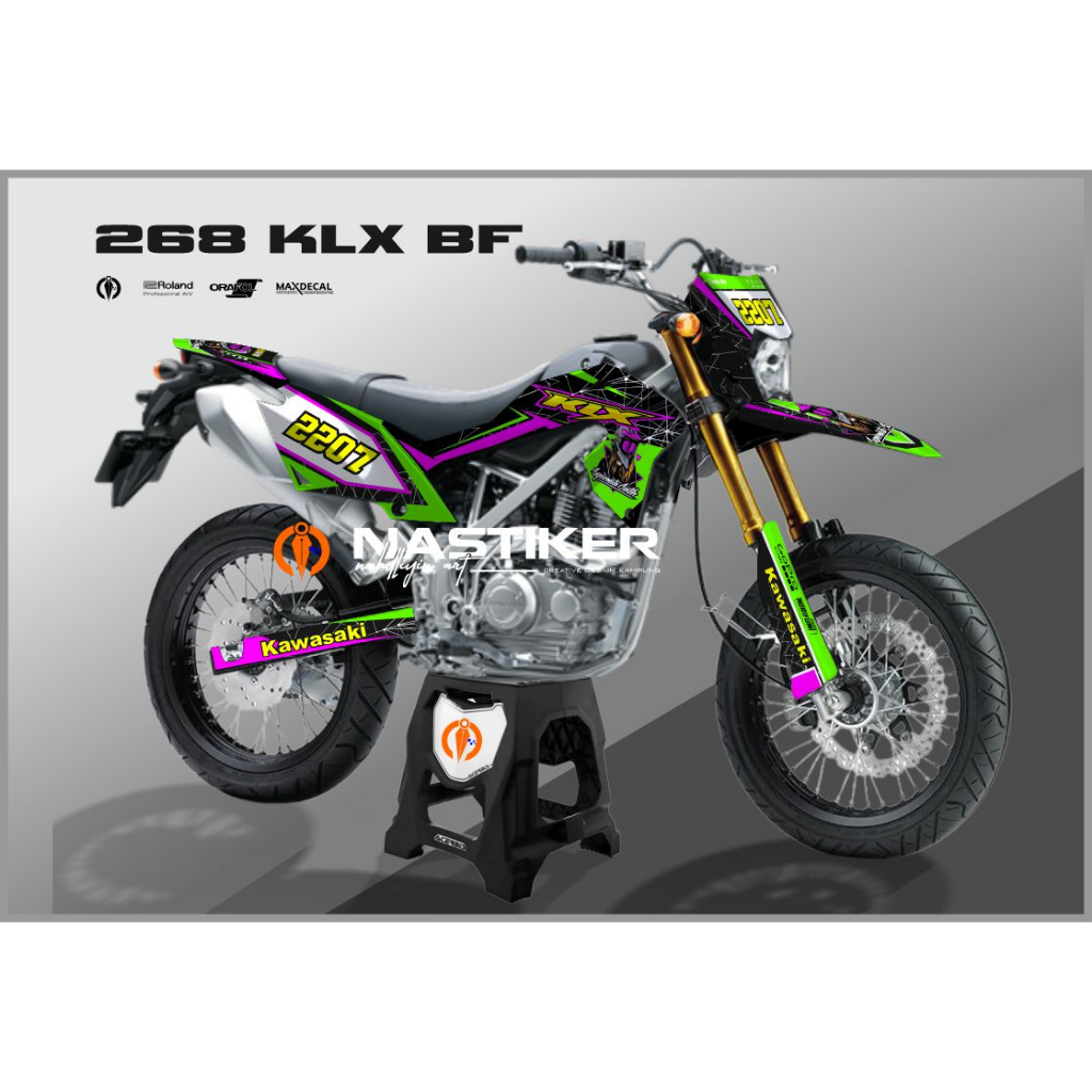 DECAL KLX BF FULL BODY, DTRAKER, CRF FULL BODY SUPERMOTO CANTIK KLX-268