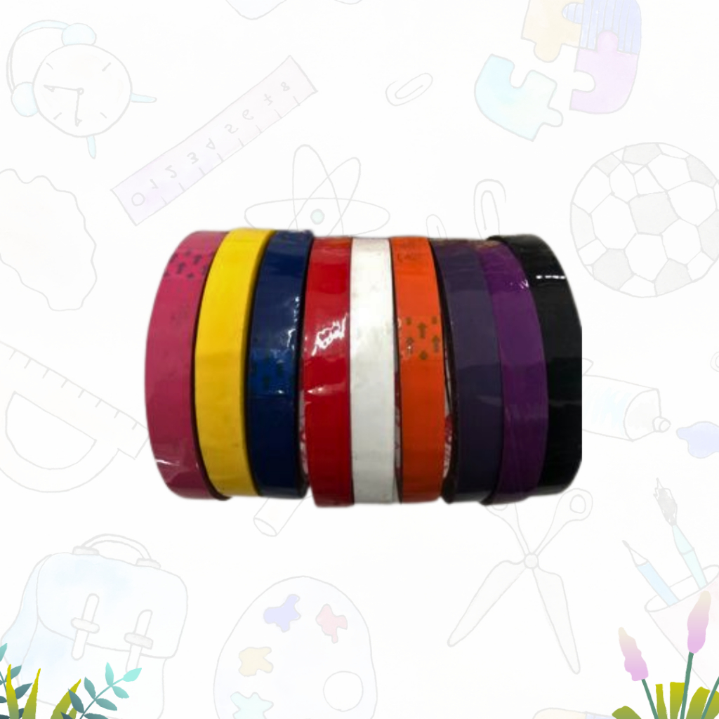 

LAKBAN WARNA 12 MM X 50 YARDS HORICI / HITAM KECIL UNIBEL