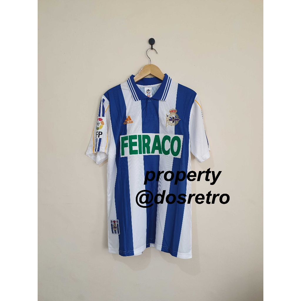 Jersey Retro Rare Deportivo La Coruna Home 1999 2000 MAKAAY 7 Juara Laliga