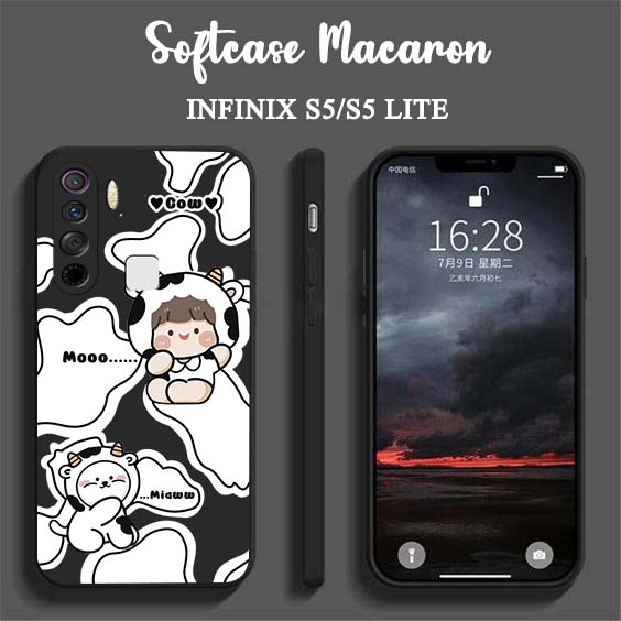 Softcase Macaron [UV10] Motif Sapi For Infinix S5 Infinix S5 Lite - Case HP Infinix S5 Infinix S5 Li
