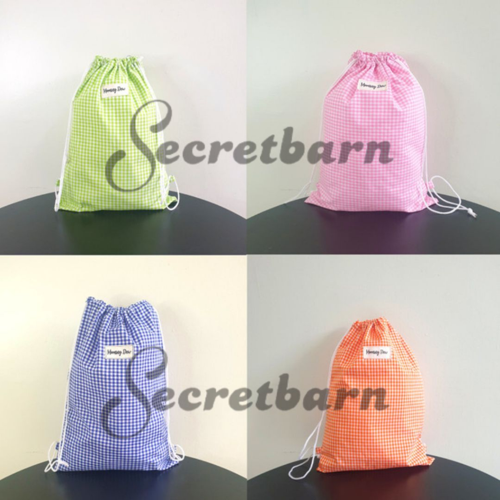Tas Kain Ransel Serut MORNING DEW / Souvenir pernikahan / Goodie Bag ultah /  Tas Souvenir