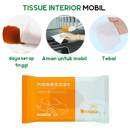 Tissue pembersih interior mobil