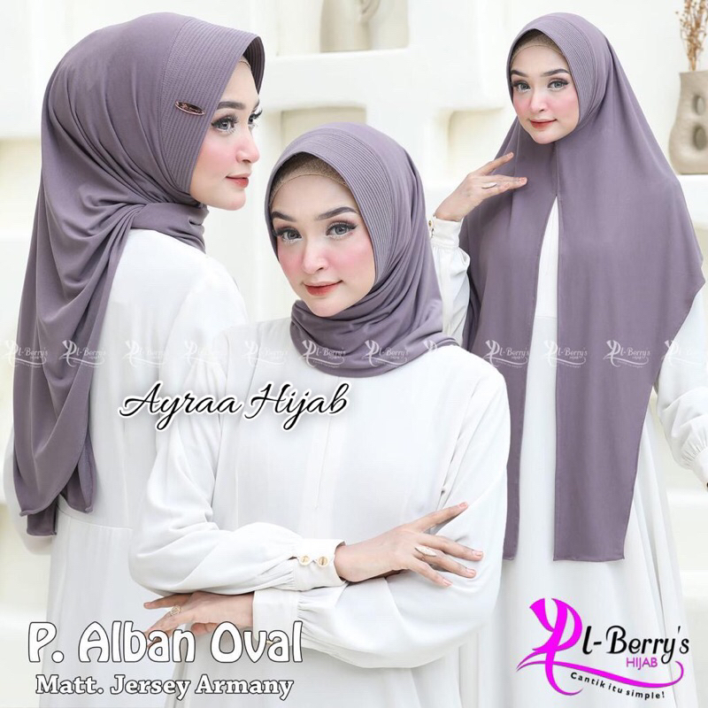 Ayraa Hijab❣️ Jilbab Pashmina Instan Pet Alban Oval ORI ElBerrys