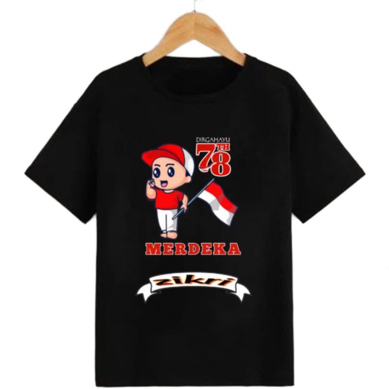 baju kaos anak 17 agustusan/kaos anak cewe/cowo 17 agustusan FREE nama