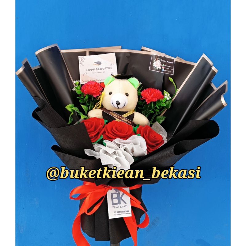 buket wisuda/ buket hitam / buket cowok/ buket boneka/Buket bunga