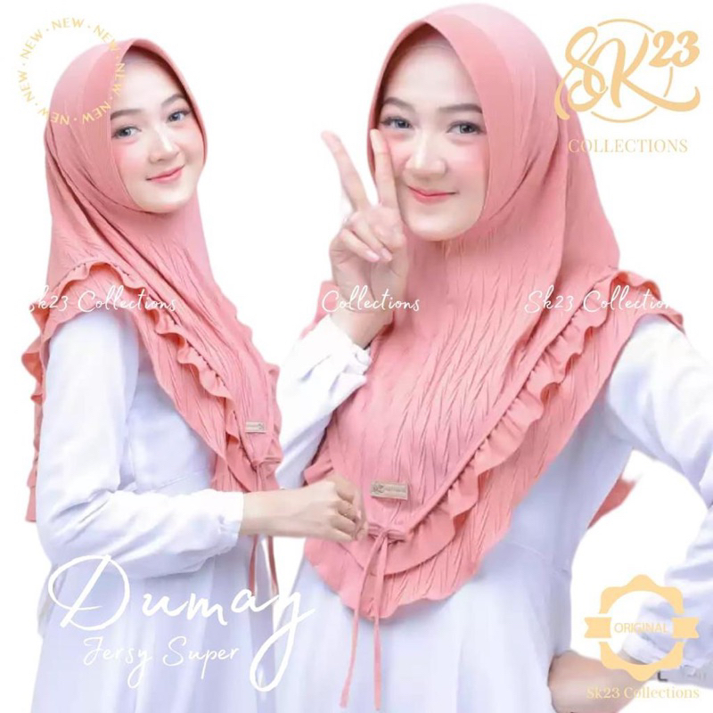 Jilbab Hijab Blusukan Simple Pet Ped Sk Dumay Ori Origina Motif Model Terbaru