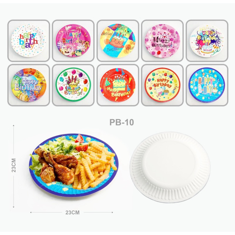 PIRING KERTAS BESAR HAPPY BIRTHDAY