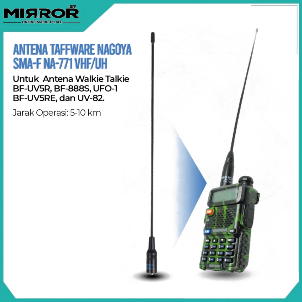 Antena Penguat Sinyal HT Walkie Talkie Baofeng SMA-F NA-771 BF-UV5R 888S UFO-1 UV5RE