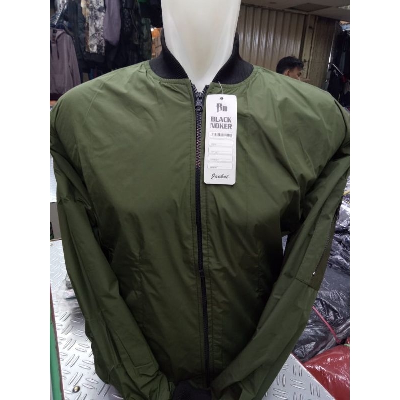 jaket bomber hijau army