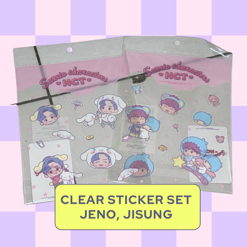 READY STOCK SEALED CLEAR STICKER SET NCT X SANRIO JENO JISUNG OFFICIAL MD PHOTOCARD PC NCT DREAM