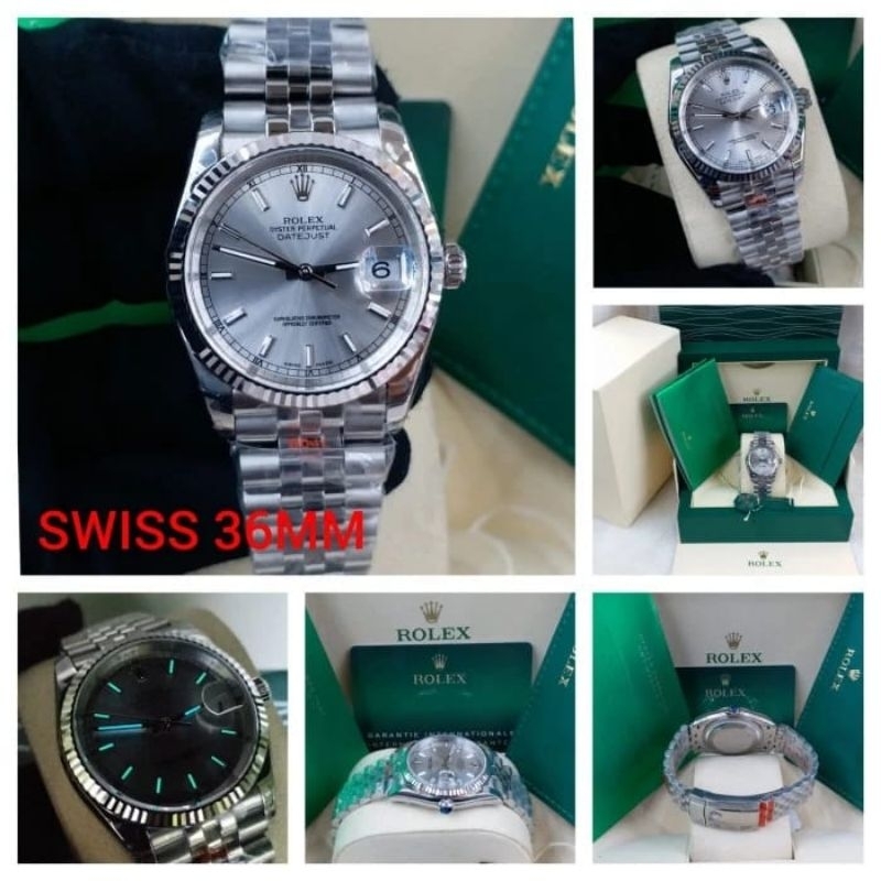 Jam Tangan Pria Automatic Rolex Datejust Mechanical Silver 18K Stainless