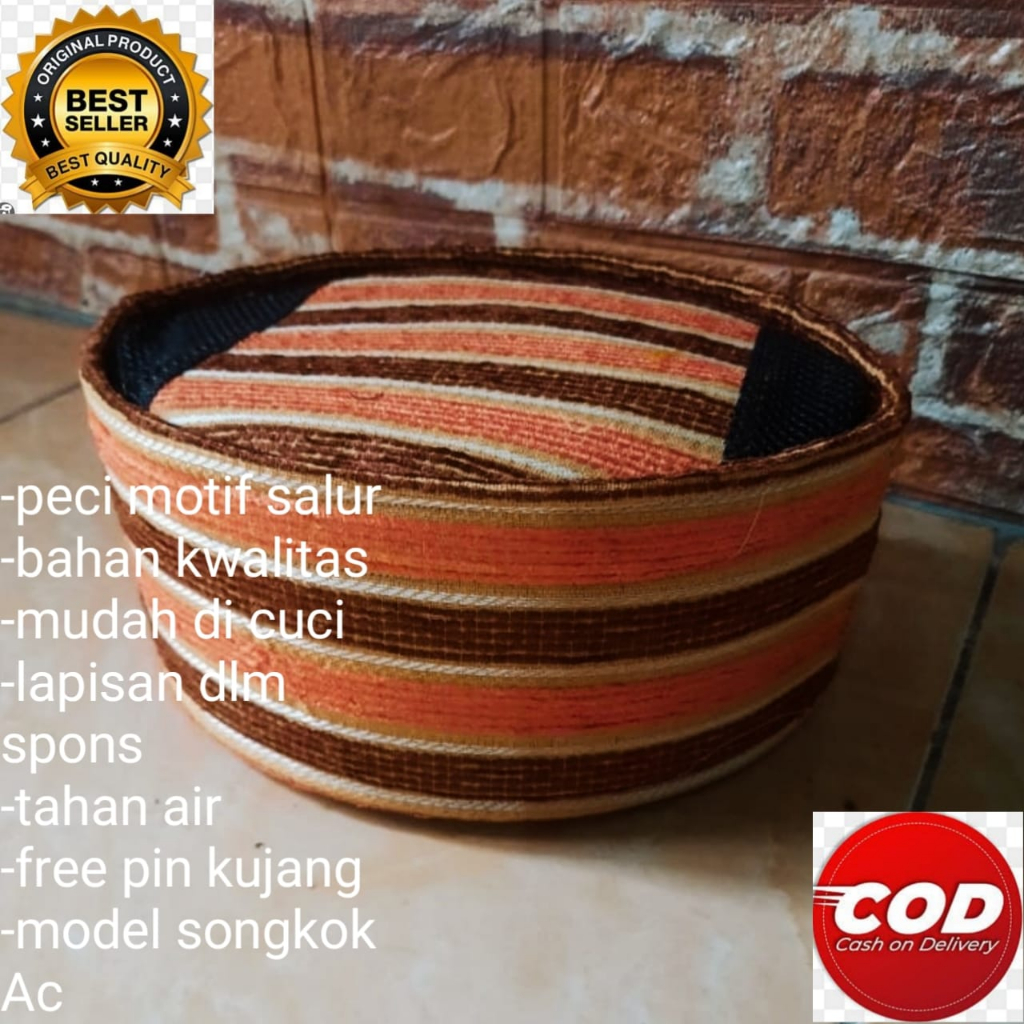 peci songkok unik motif sulur