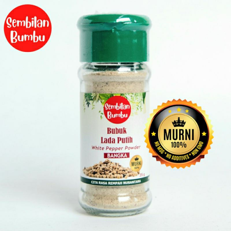 

Lada Putih Bangka Bubuk / Muntok White Pepper Jar Sembilan Bumbu