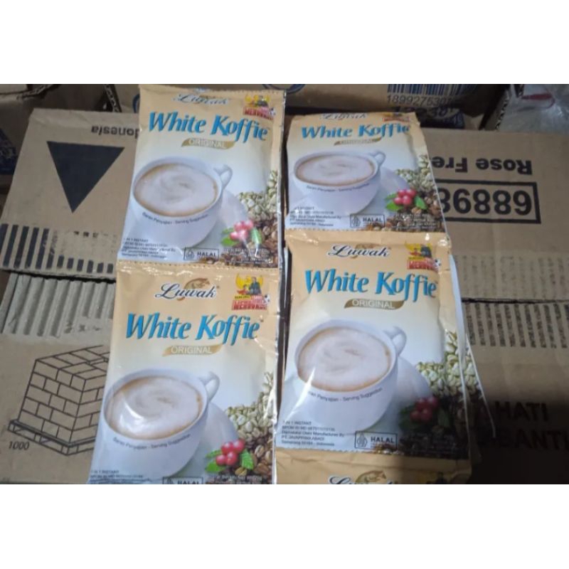 

KOPI LUWAK 1 RENCENG 12 SACHET//KOPI LUWAK WHITE COFFEE 1 RENCENG