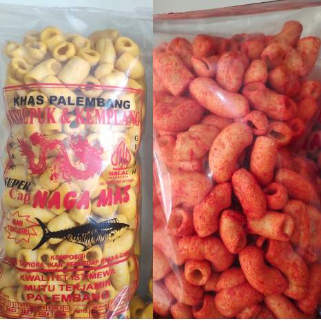 

MAKARONI RASA BALADO DAN JAGUNG 1 KILOGRAM KERUPUK KEMPLANG NAGA MAS PALEMBANG