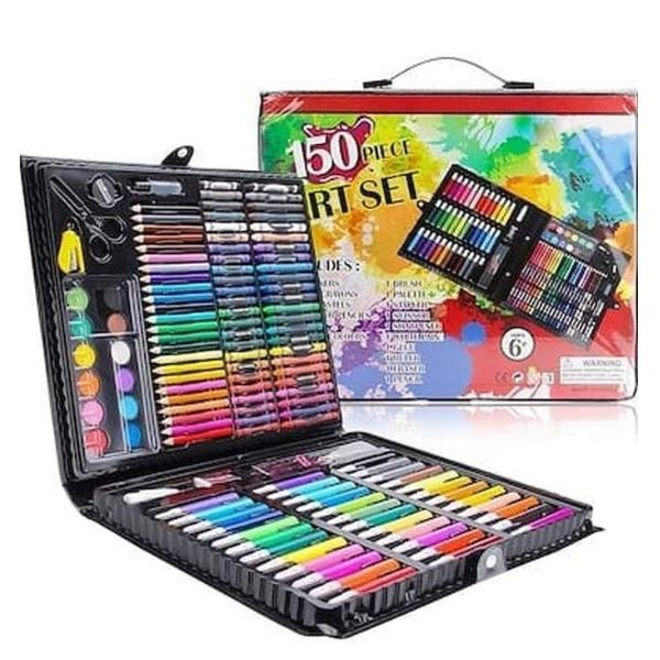 

Crayon ART SET 150 PENSIL WARNA CRAYON SPIDOL COLOURING SET BELAJAR ANAK MEWARNAI MENGGAMBAR SEKOLAH, Cat Air Alat Lukis Karakter Stationary Color Pencil