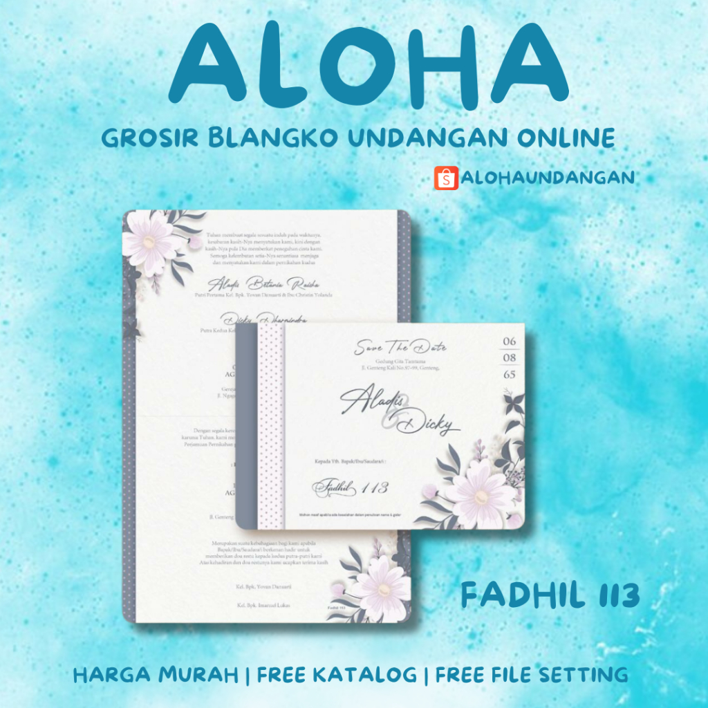 BLANGKO UNDANGAN NIKAH MURAH FADHIL 113 | Aloha Undangan