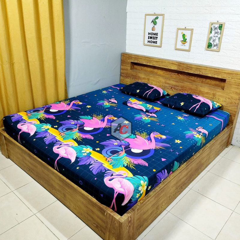 Sprei Homemade Terbaru Bahan Adem Motif Flamingo