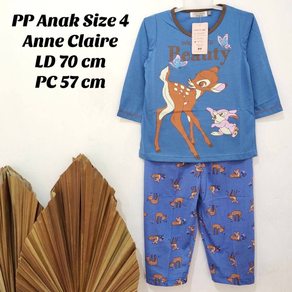Setelan Anak One Set Babydoll / Baju Tidur Babydoll Anak Celana Panjang Lengan Panjang PP Anak  Size