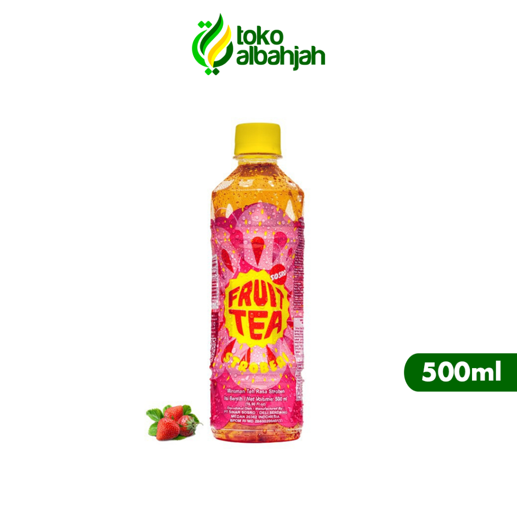 

Fruit Tea Sosro Strawberry /TEH/ botol 500 ml