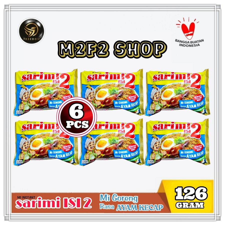 

Mie Sarimi Instant Goreng Isi 2 Rasa Ayam Kecap | Bag - 126 gr (Kemasan 6 Pcs)
