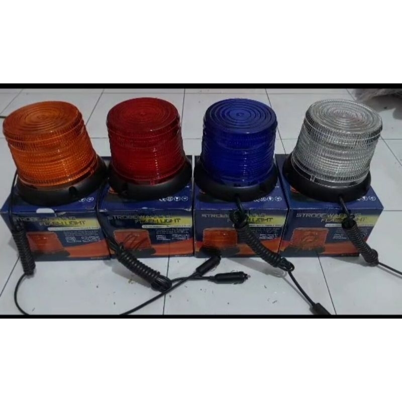 lampu rotari/rotary 12volt 24volt merah kuning putih  biru