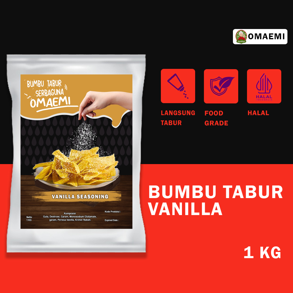 

BUMBU TABUR VANILLA KEMASAN 1 KG UNTUK TABURAN KERIPIK / SNACK / LAINNYA