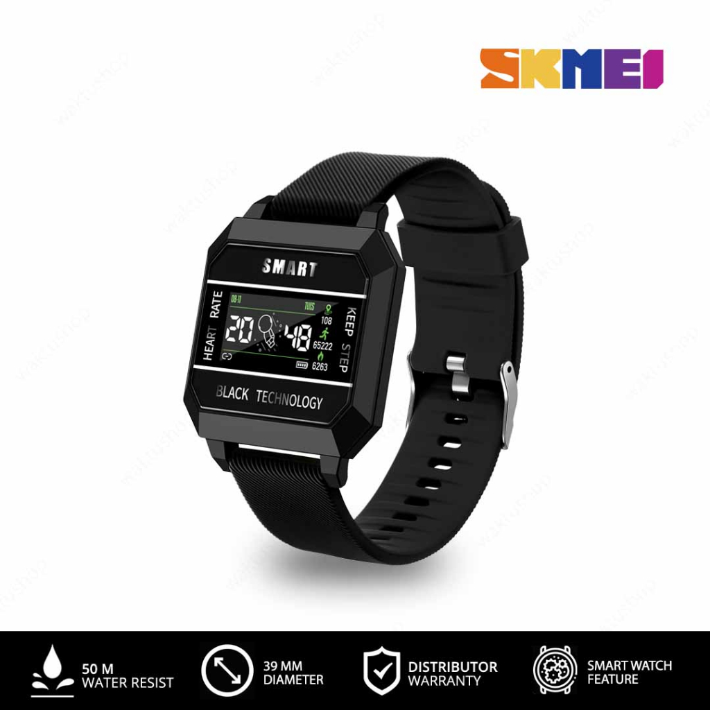 SKMEI F8A Original Jam Tangan Pria Smart Watch Strap Rubber Jam Tangan Tahan Air