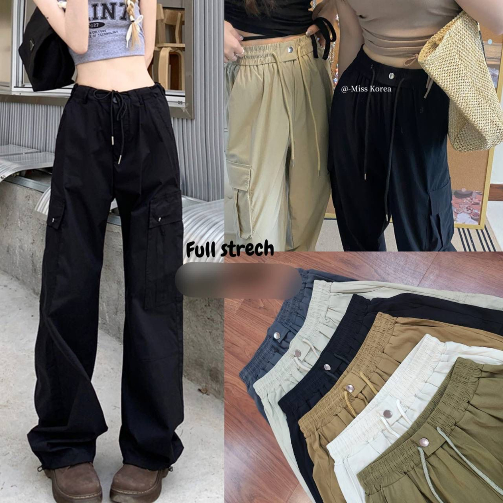 CELANA CARGO MORE TALI SERUT BAWAH VARIASI JOGER PINGGANG FULL KARET KELILING PREMIUM WANITA CELANA 