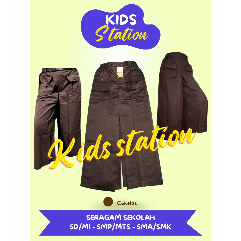 Celana Rok Kulot Panjang Pramuka SD SMP SMA Kelas 1 2 3 4 5 6 7 8 9 10 11 12 / Celana Kulot Pramuka 