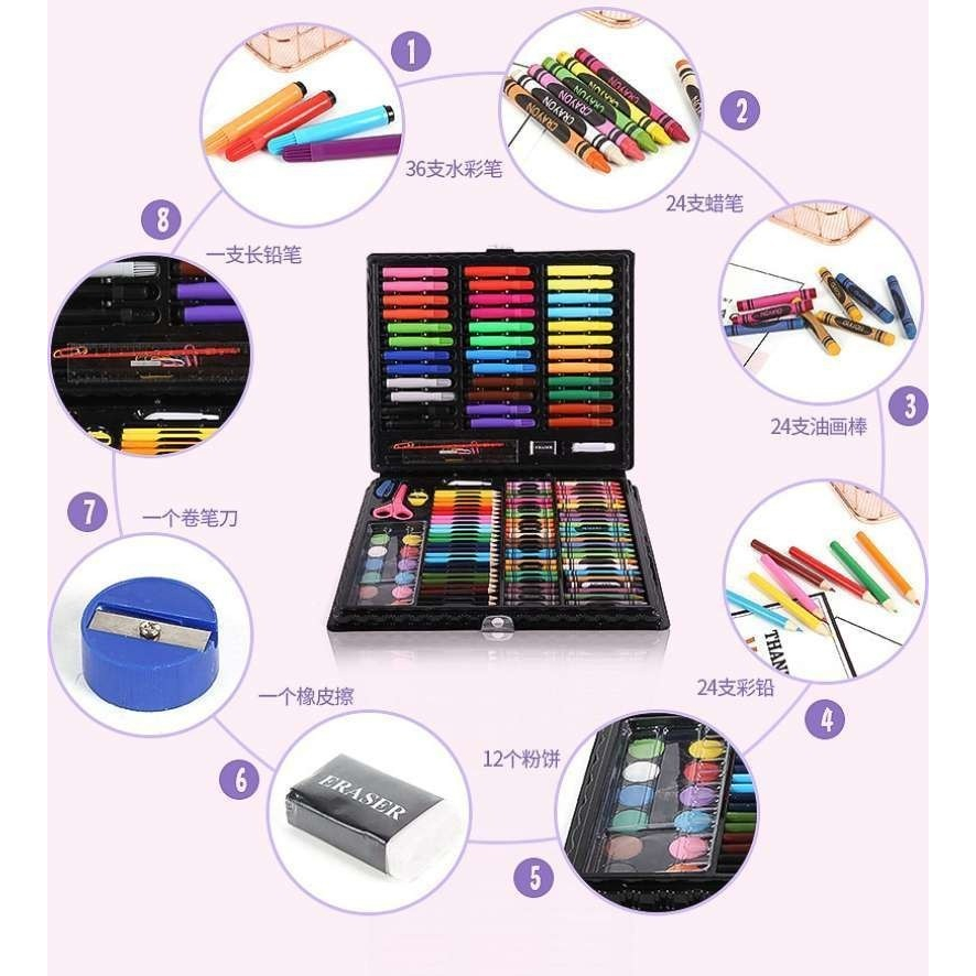 

RB Crayon Set 150 pcs / Krayon Set / Art Set / Perlengkapan Menggambar