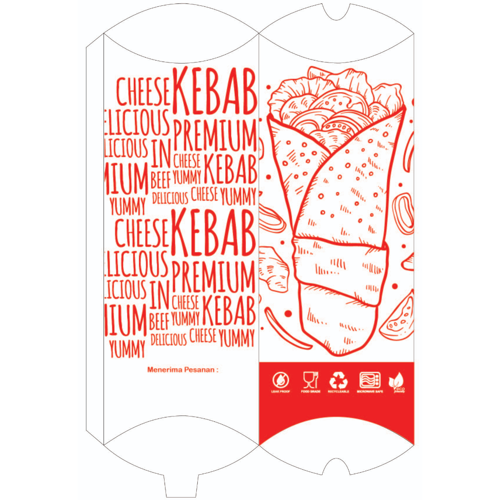

Kemasan Kebab / Dus Kebab / Box Kebab / Wadah Kebab / Kantong Kebab