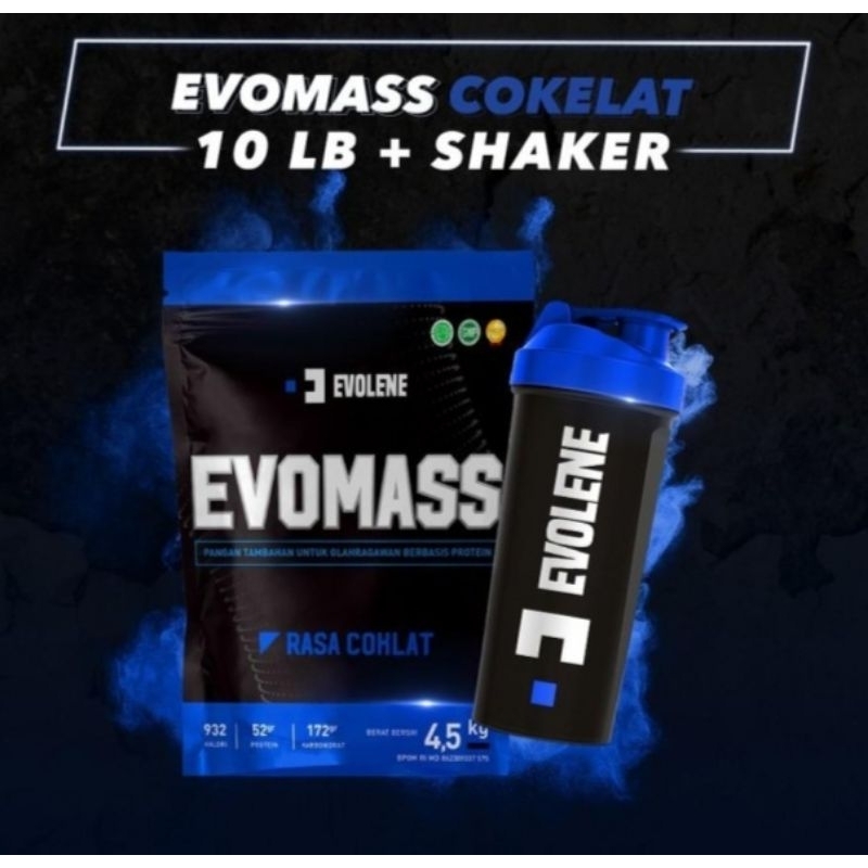 [PROMO) Evolene Evomass Evo Mass 10 lbs Gainer 4.5kg BPOM Halal