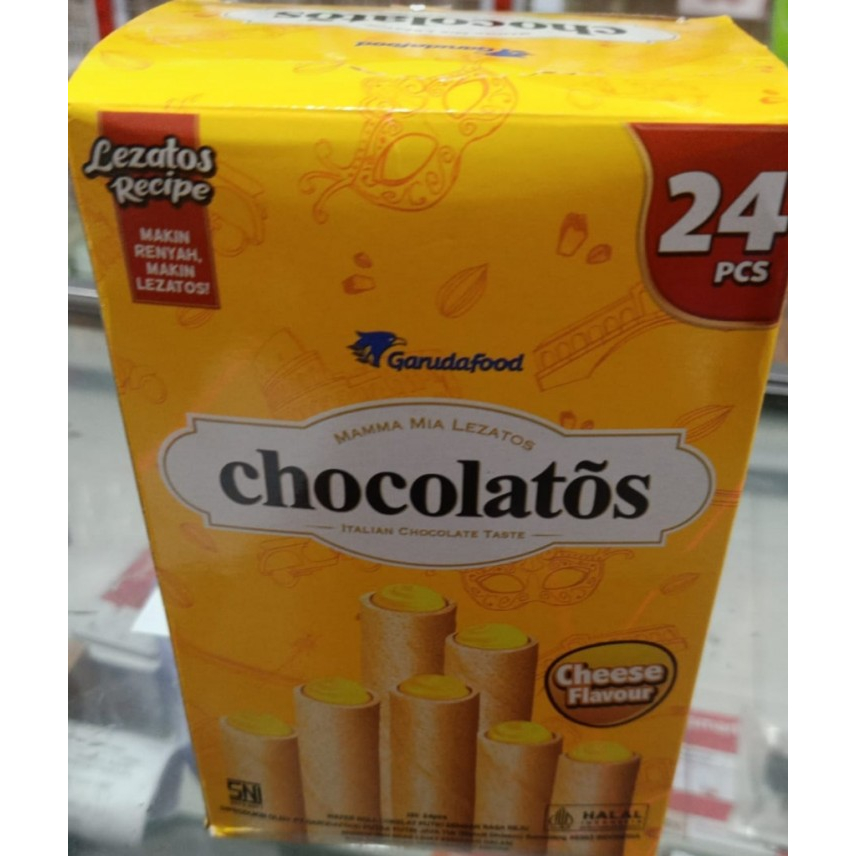 

Chocolatos Wafer Roll rasa Keju 1 box / 24 pcs